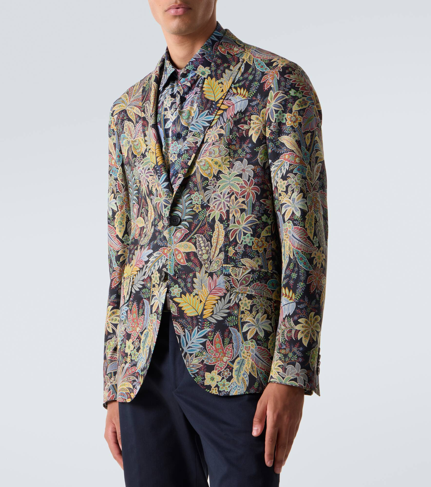 Roma printed wool-blend blazer - 3