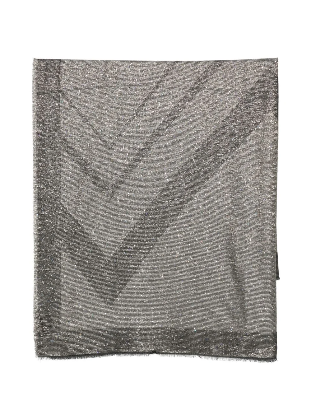 sequin-embellished zigzag scarf - 1