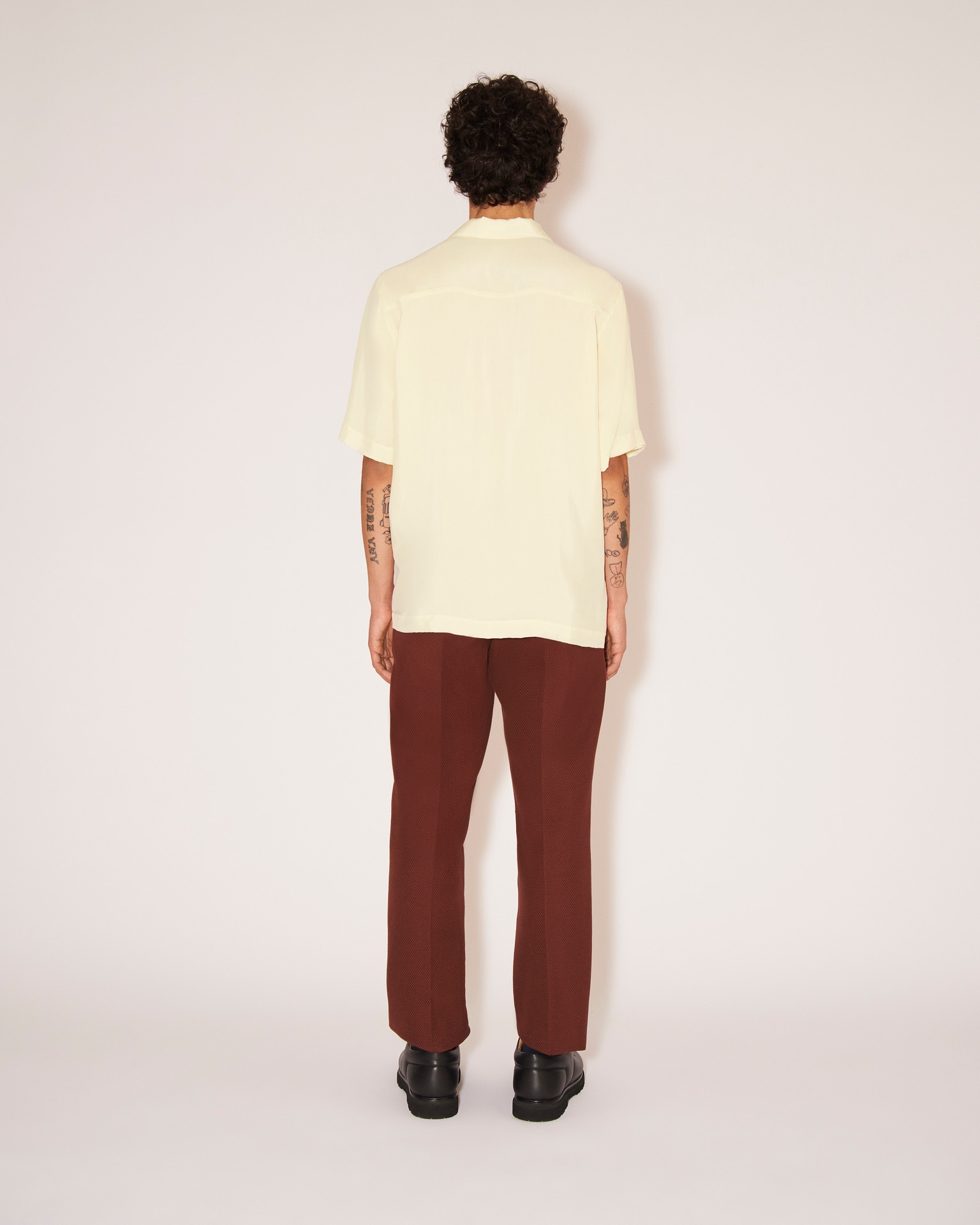 BORY - Twill-silk structured shirt - Yellow - 4