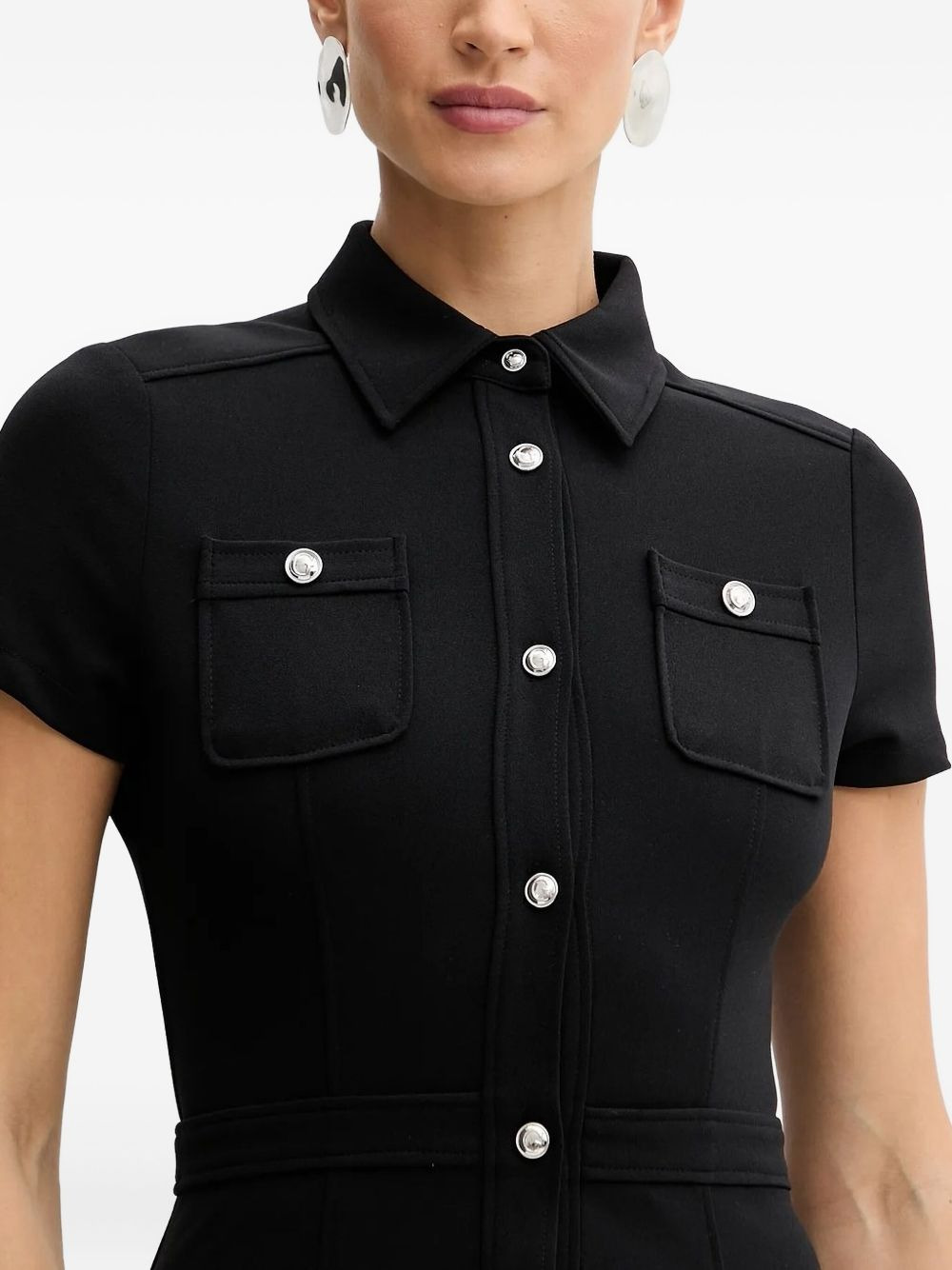 patch-pocket mini dress - 3