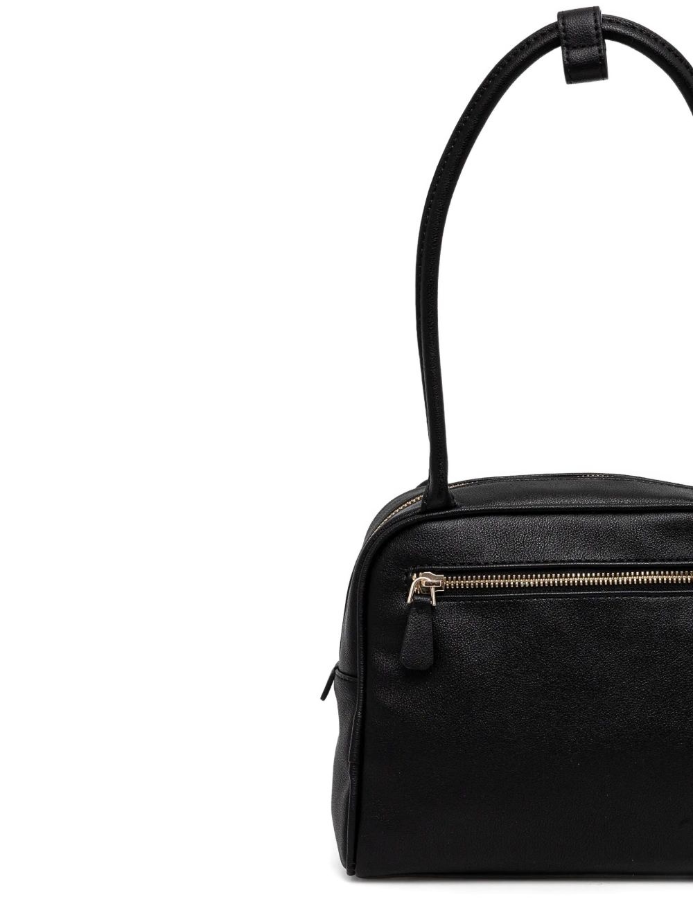 dual-pocket faux-leather shoulder bag - 4