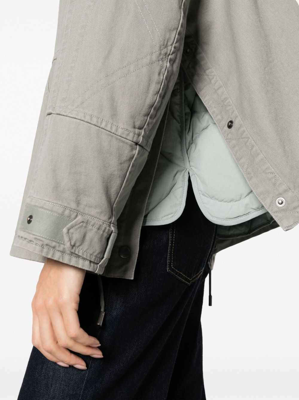 shearling-trim padded jacket - 5