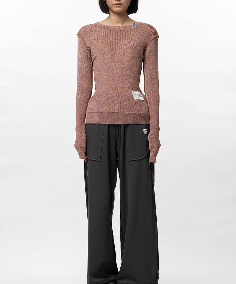 Inside-Out Glitter Knit Sweater 3