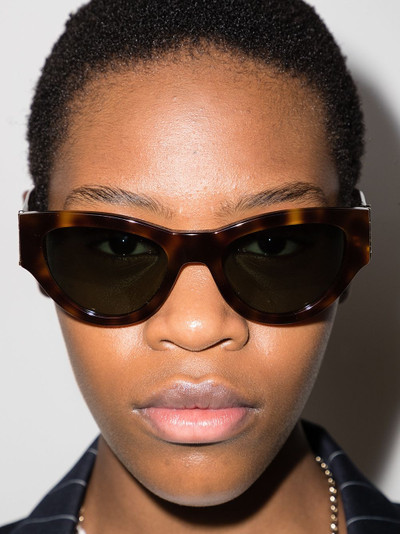 SAINT LAURENT SLM94 tortoise-shell cat-eye frame sunglasses outlook