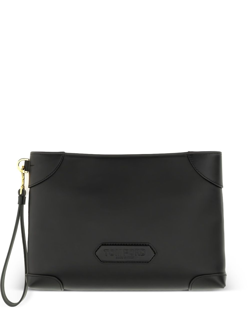 leather clutch bag - 1