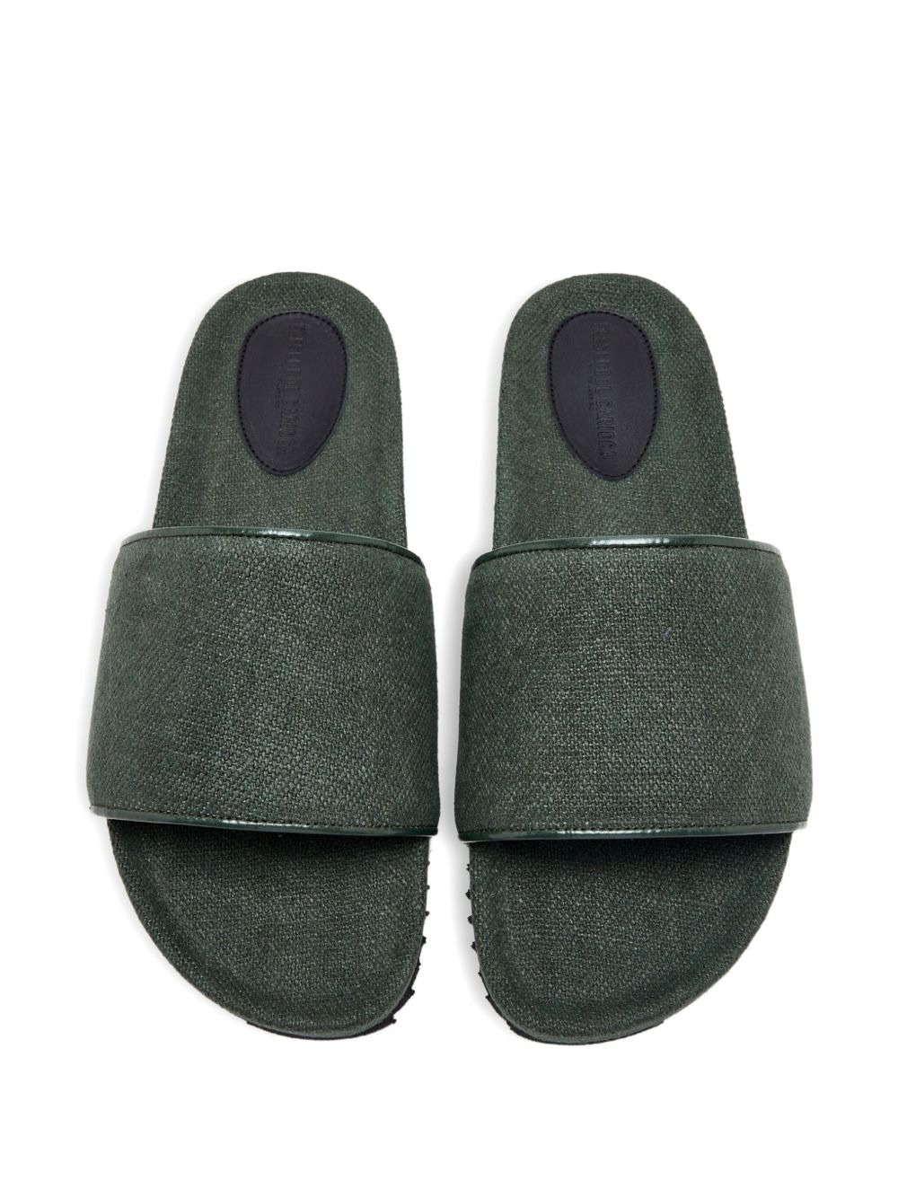 textured-band slide sandals - 2