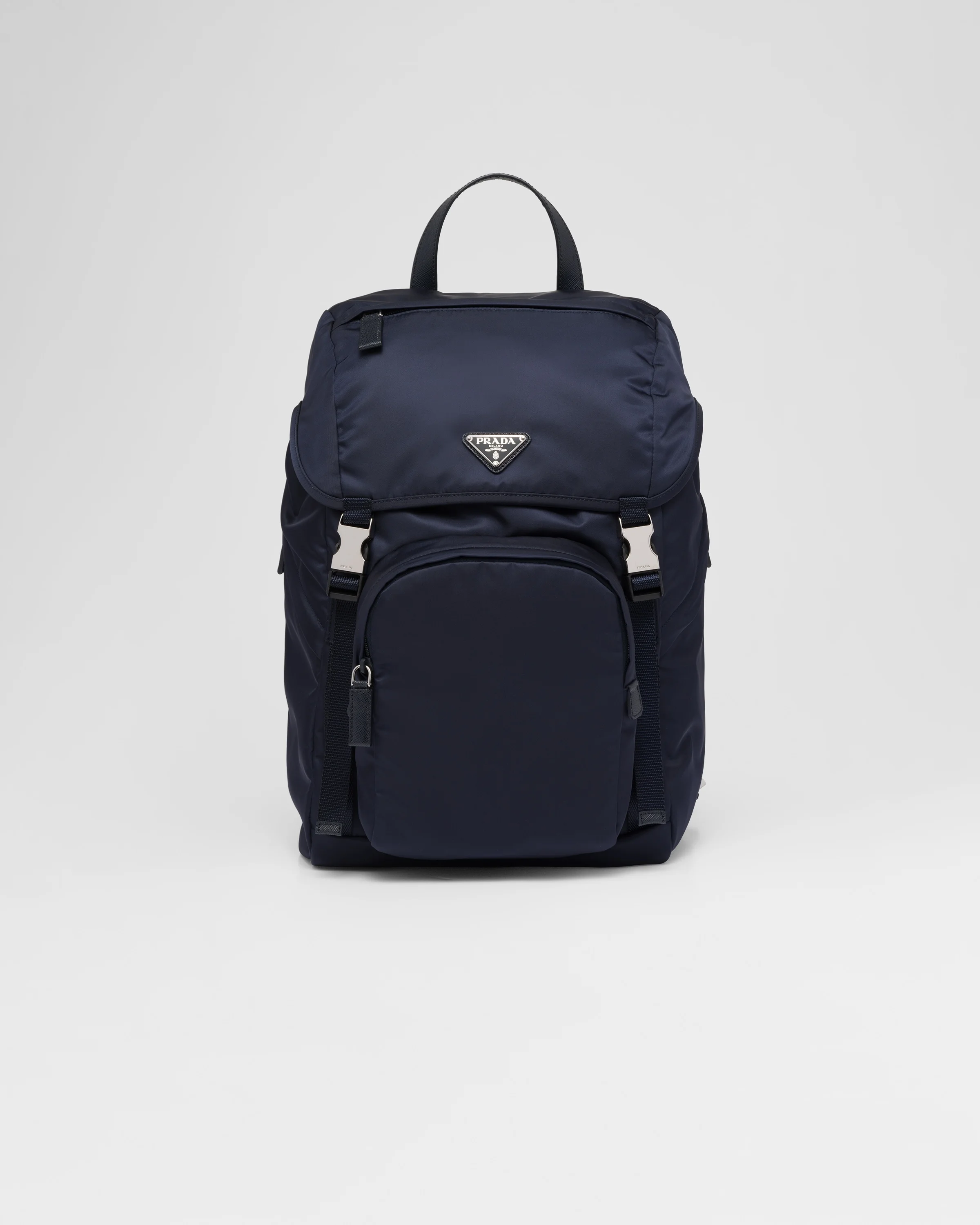 Re-Nylon and Saffiano leather backpack - 1
