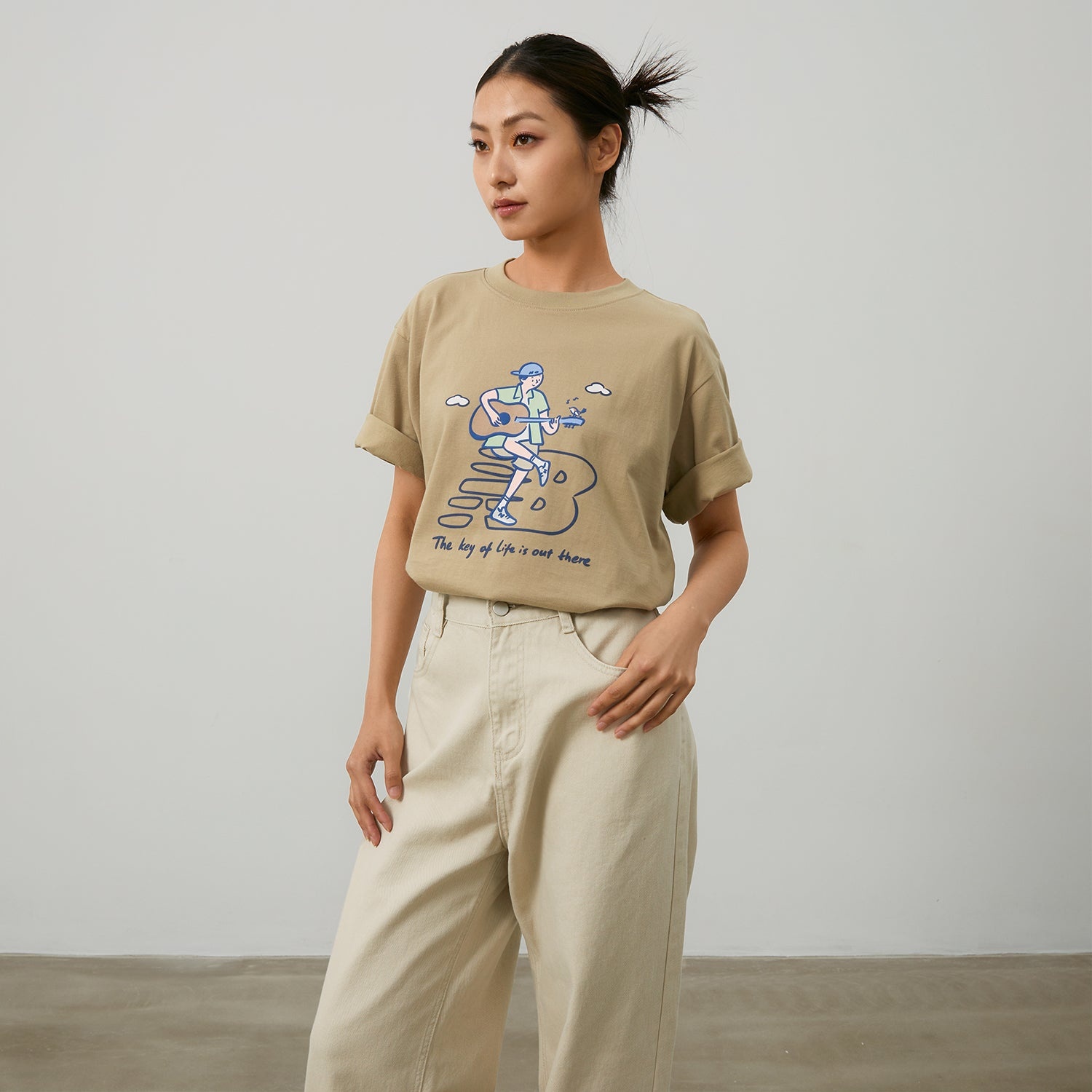 New Balance x PK Guitar Graphic T-Shirt 'Light Brown' NEE26021-LB - 6