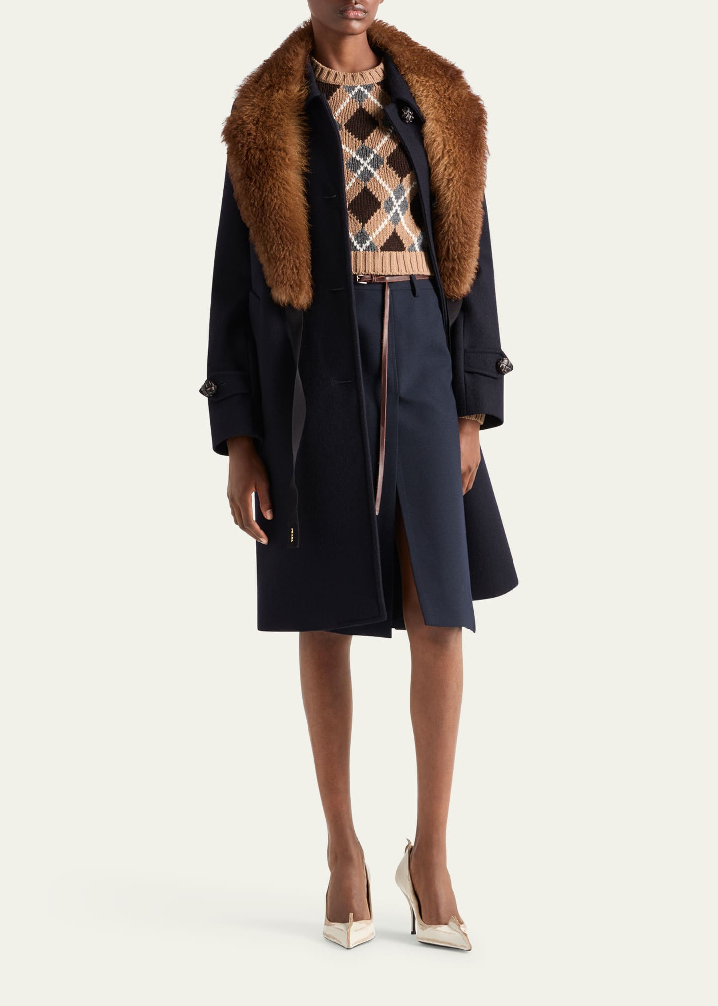 Cashmere Argyle Crewneck Sweater - 2