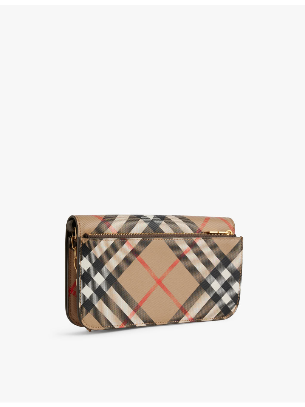 Check fold-over coated-canvas wallet-on-chain - 3