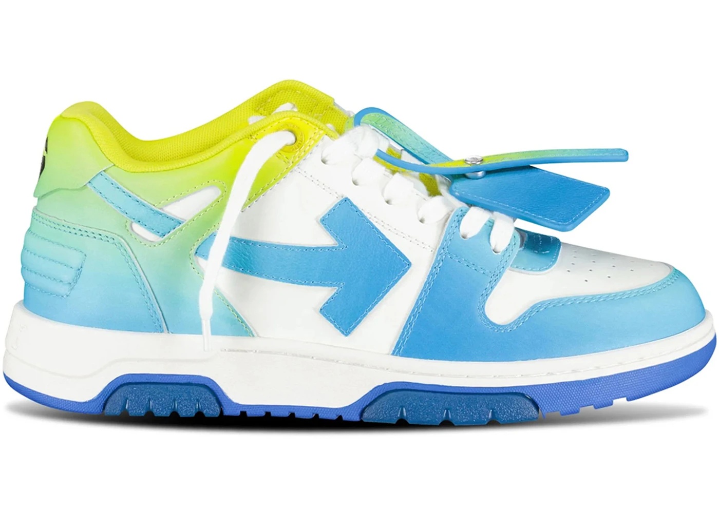 OFF-WHITE Out Of Office OOO Low Tops Light Blue Yellow Gradient - 1