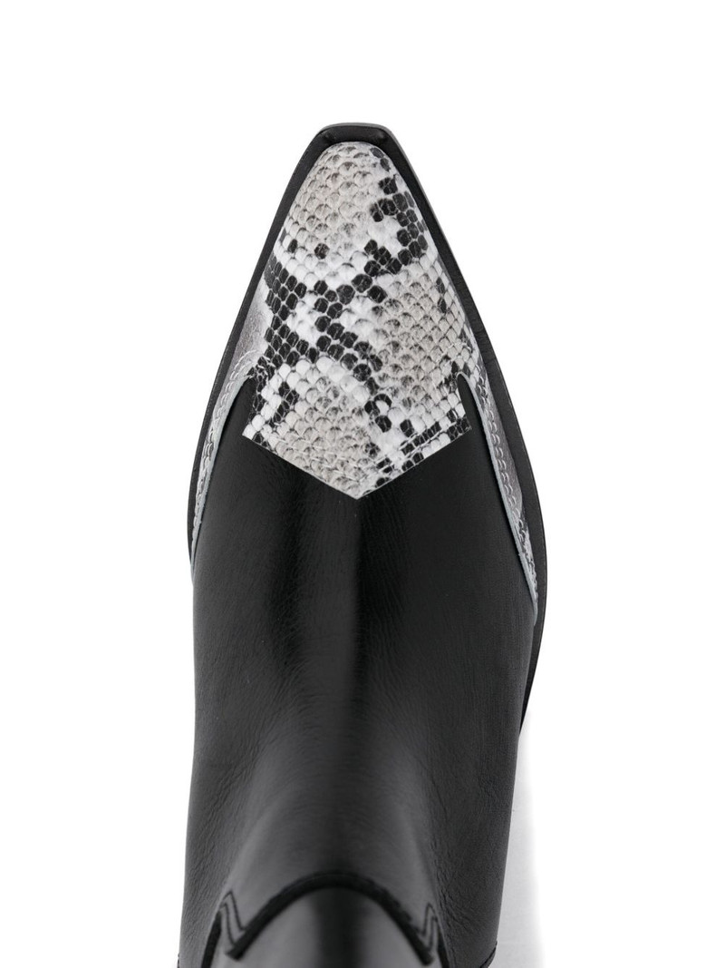50mm snakeskin-toe leather boots 4