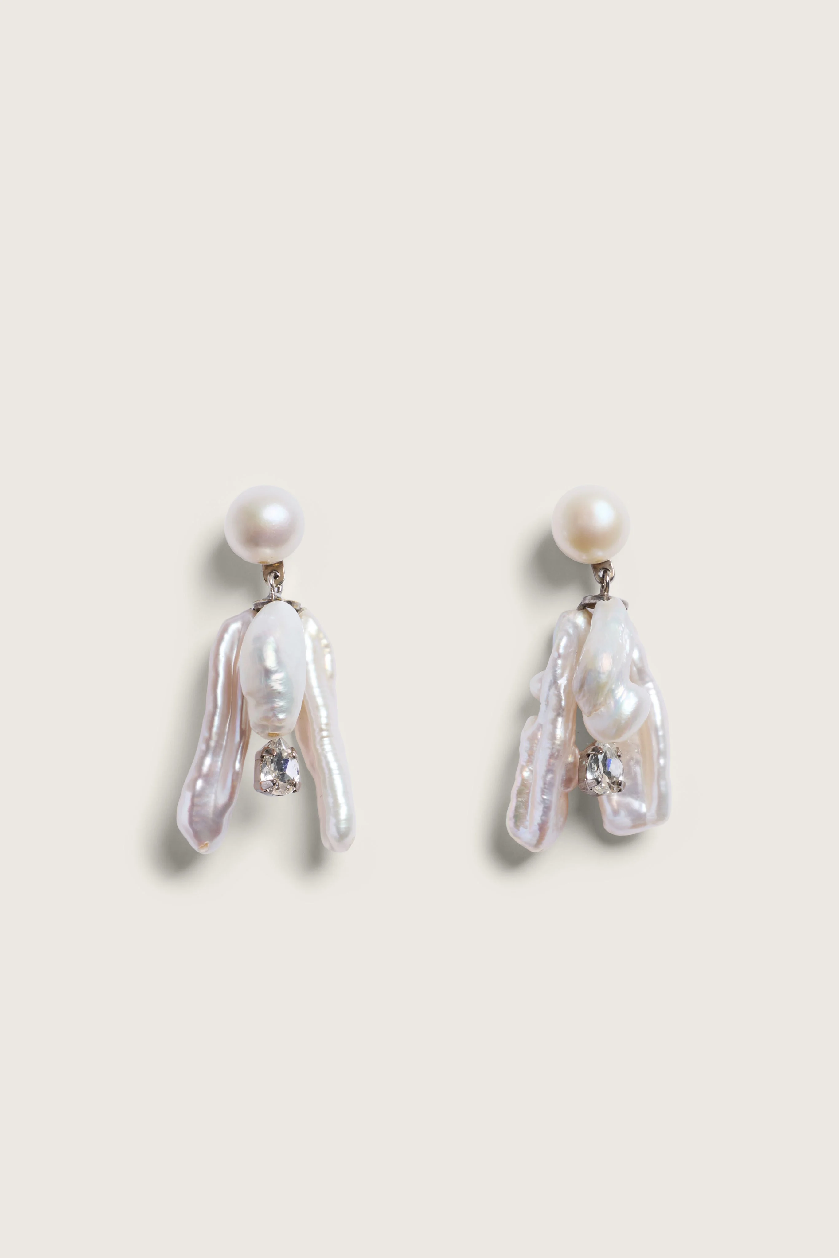 Pearl & Crystal Bloom Earrings - 1