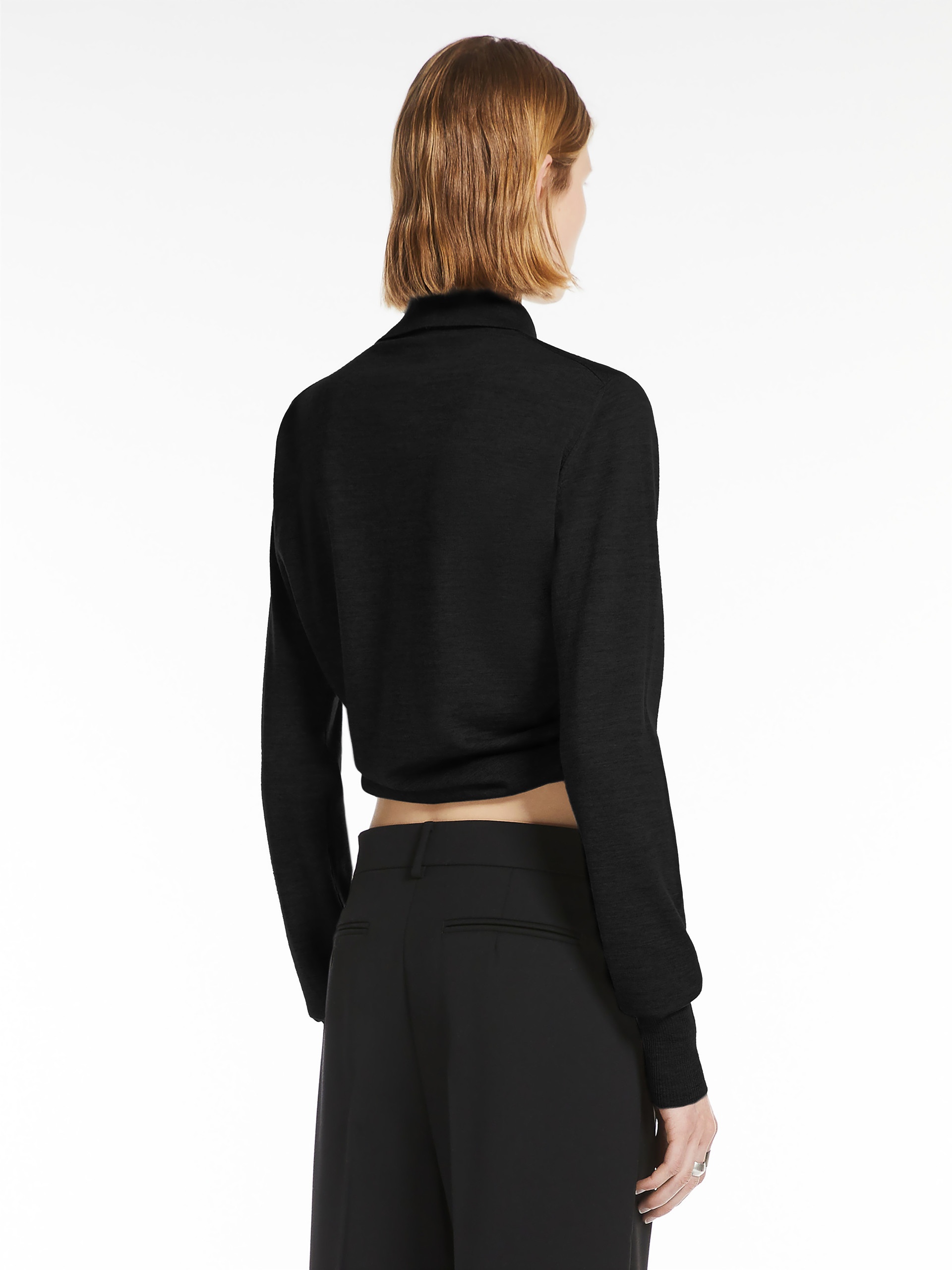 PRATER Wool sweater with crossover drape detail - 4