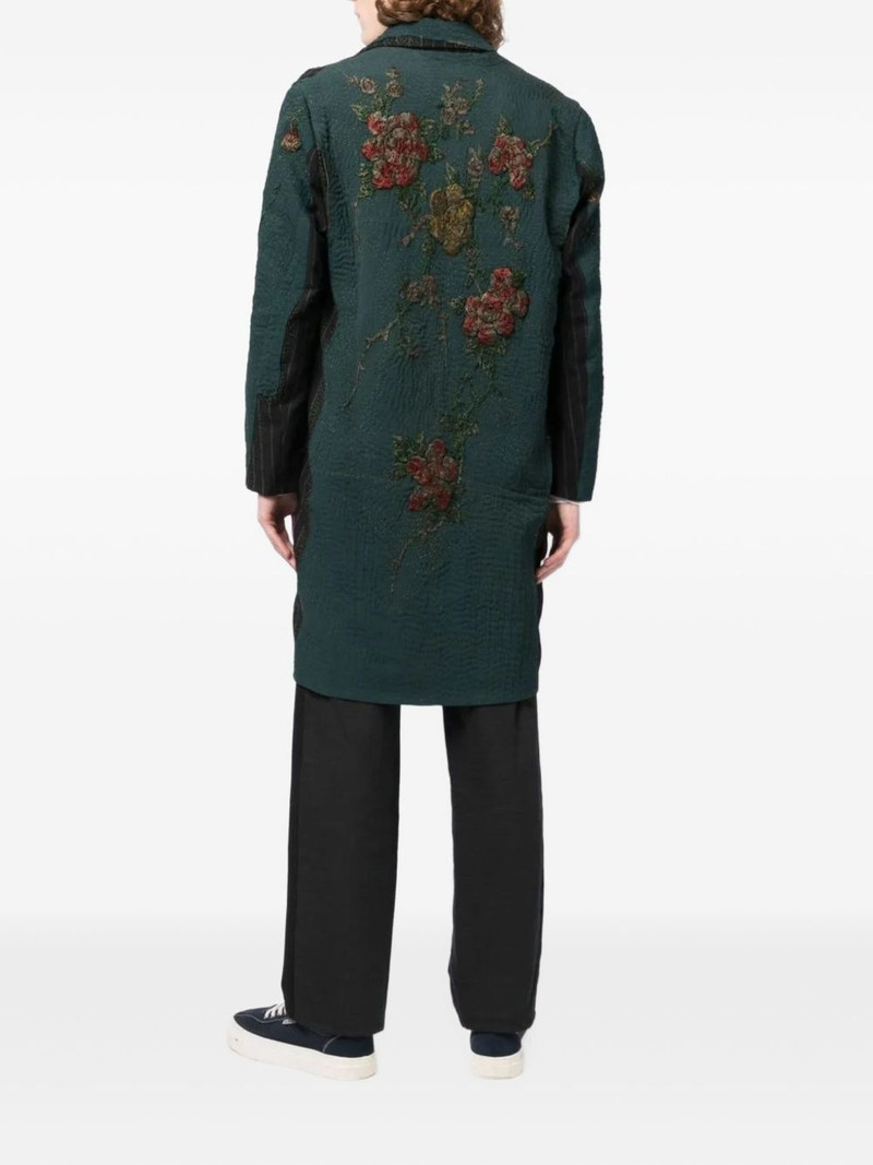 patchwork button-up coat 4