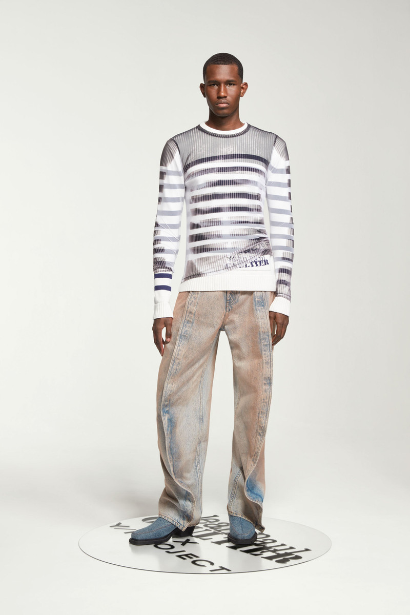 Mariniere Mesh Cover Sweater 1