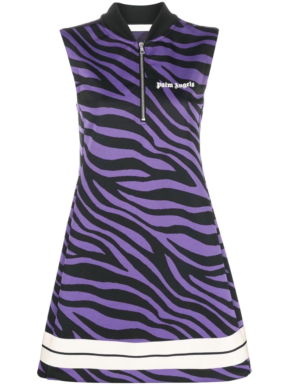 zebra-print shift minidress - 1