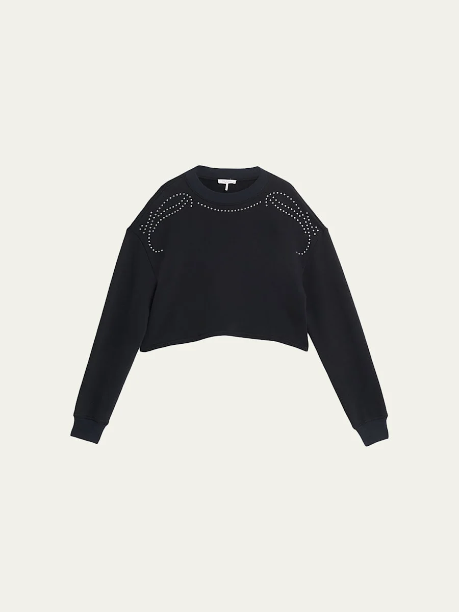 Cropped Vintage Terry Sweatshirt - 1