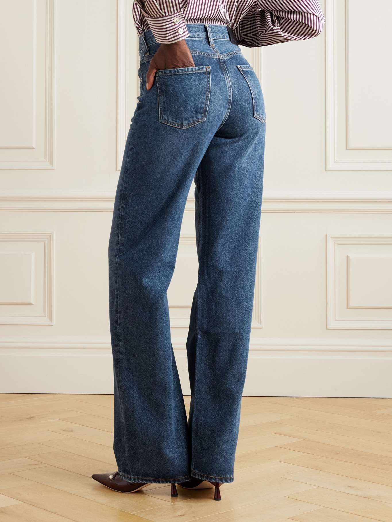 Annina high-rise wide-leg jeans - 33" Mid denim - 4