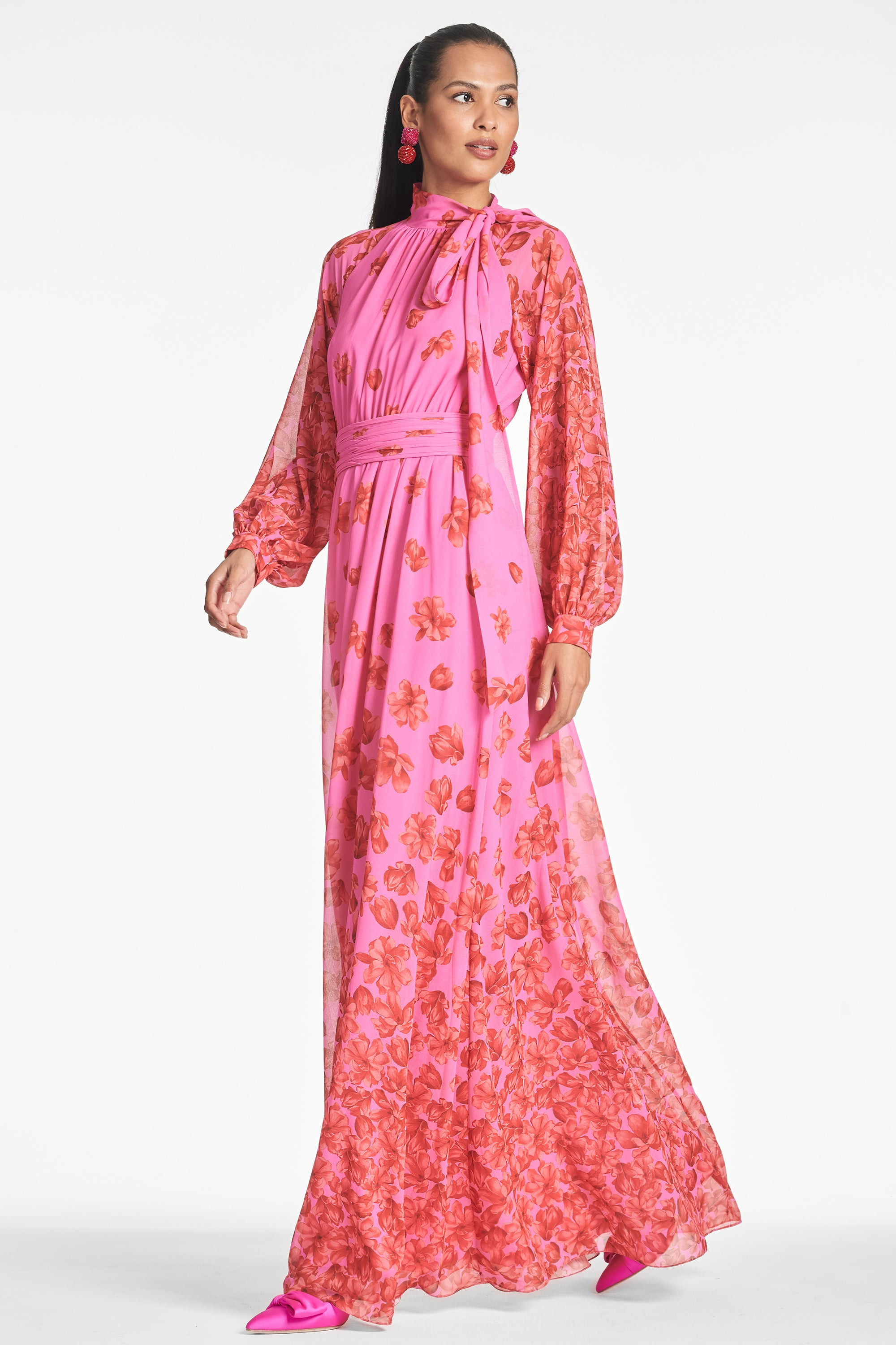 Vera Gown - Rose/Vermillion - 2