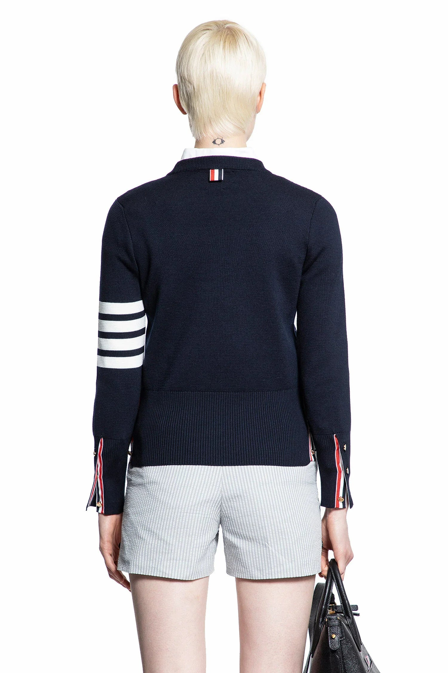 THOM BROWNE WOMAN BLUE KNITWEAR - 3