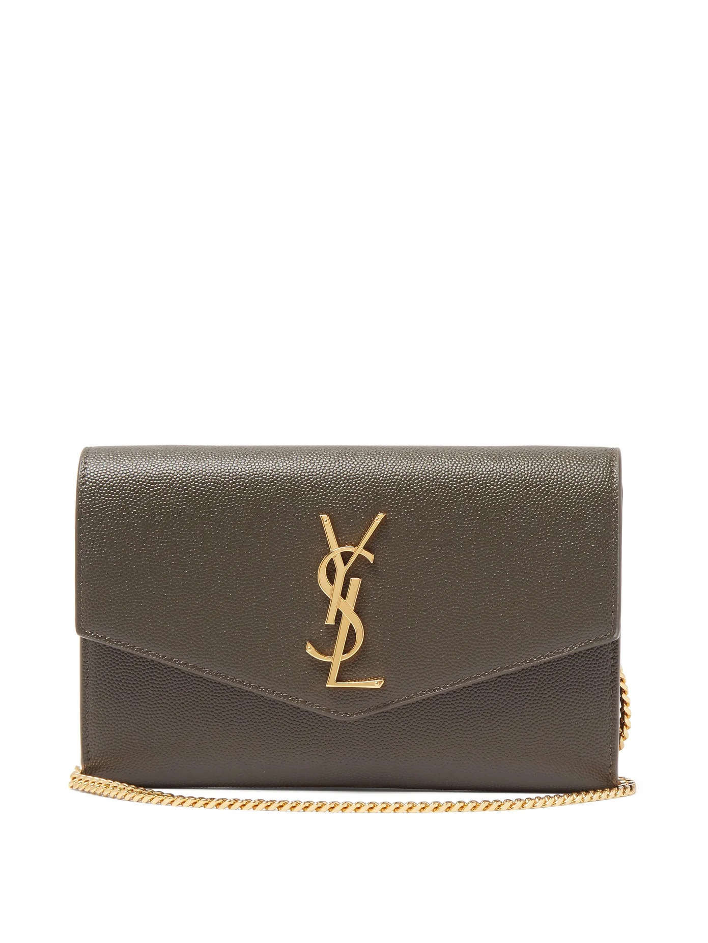 Uptown mini YSL grained-leather cross-body bag - 1