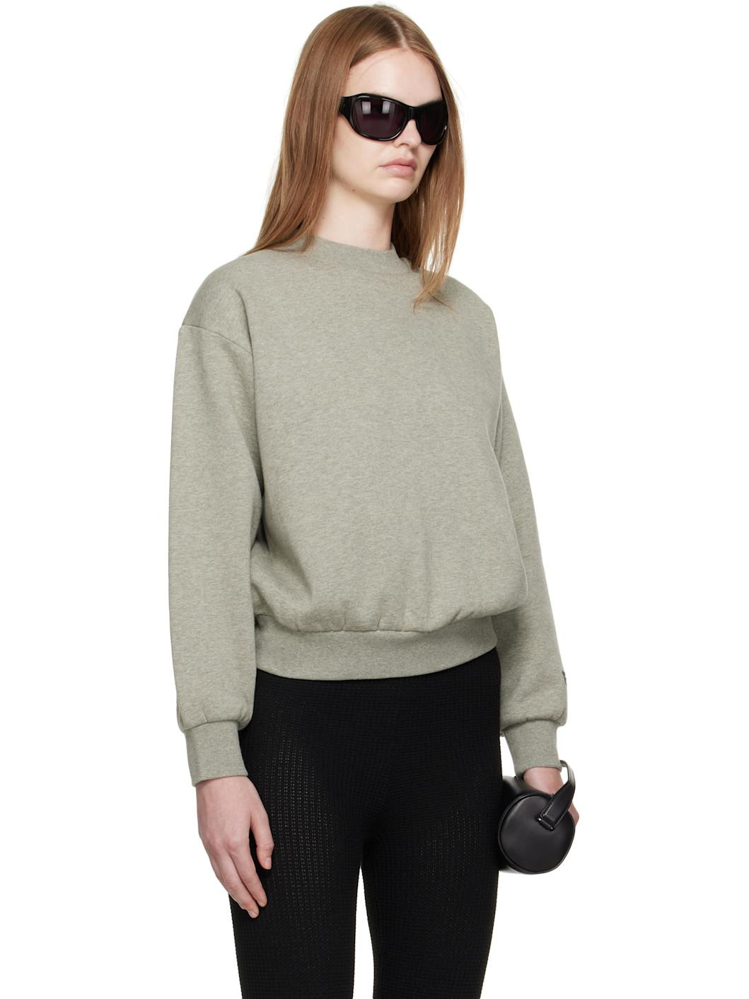 Gray Classic Fit Crewneck Sweatshirt - 2