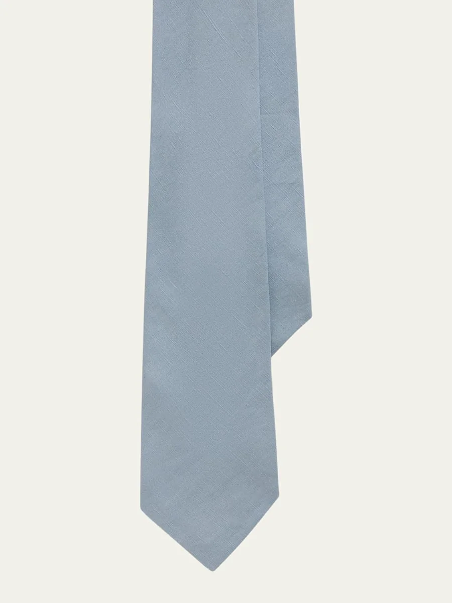 Men's Silk-Linen Textured Tie - 1