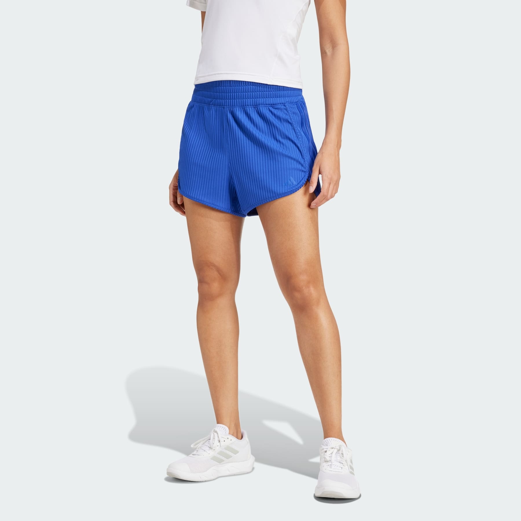 Pacer All Gym Seasonal Rib High-Rise Tonal 3-Stripes Shorts - 2