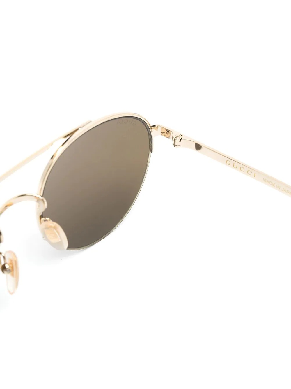 logo-engraved round-frame sunglasses - 3