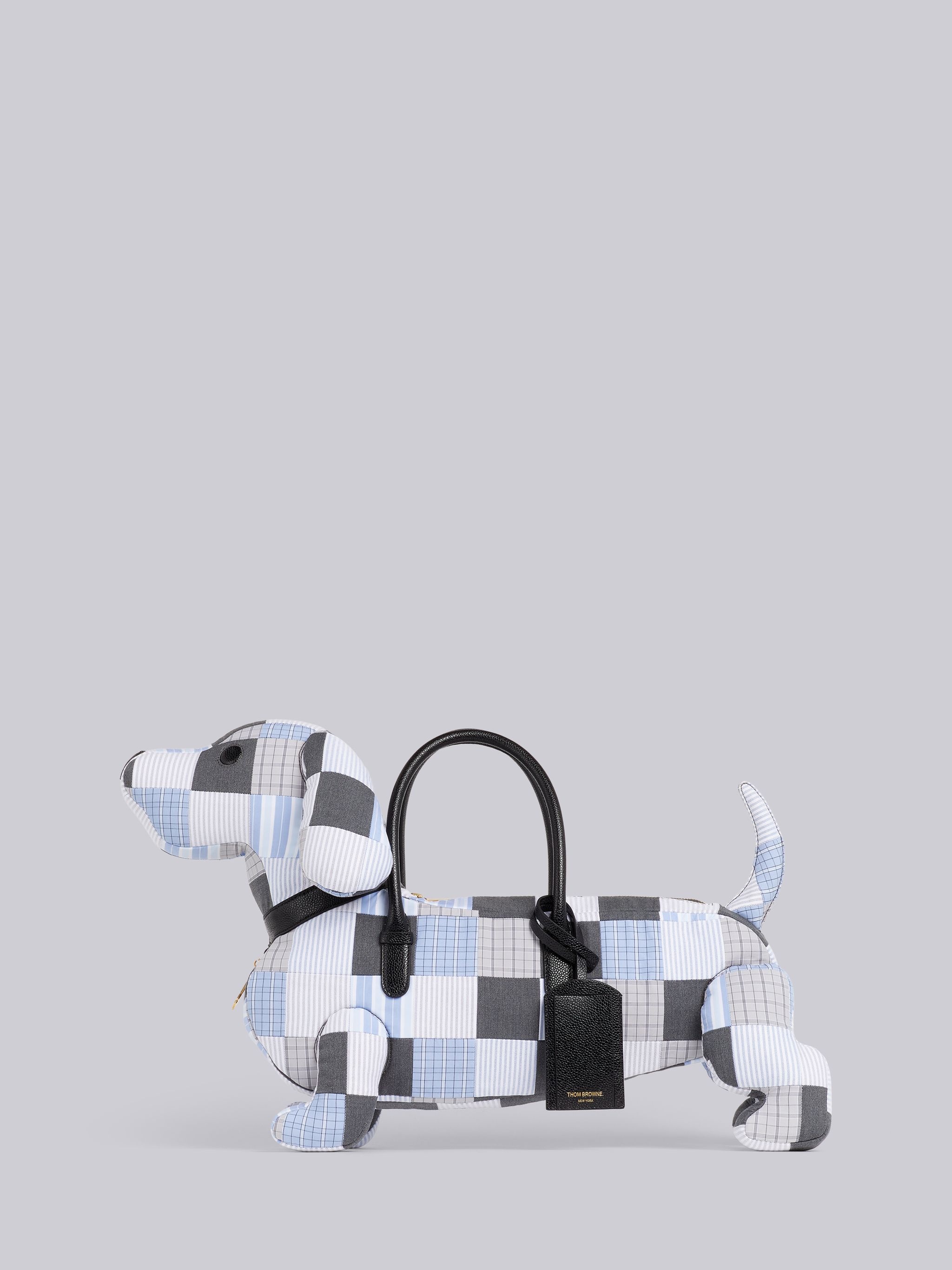 Medium Grey Cotton Patchwork Hector Bag - 1