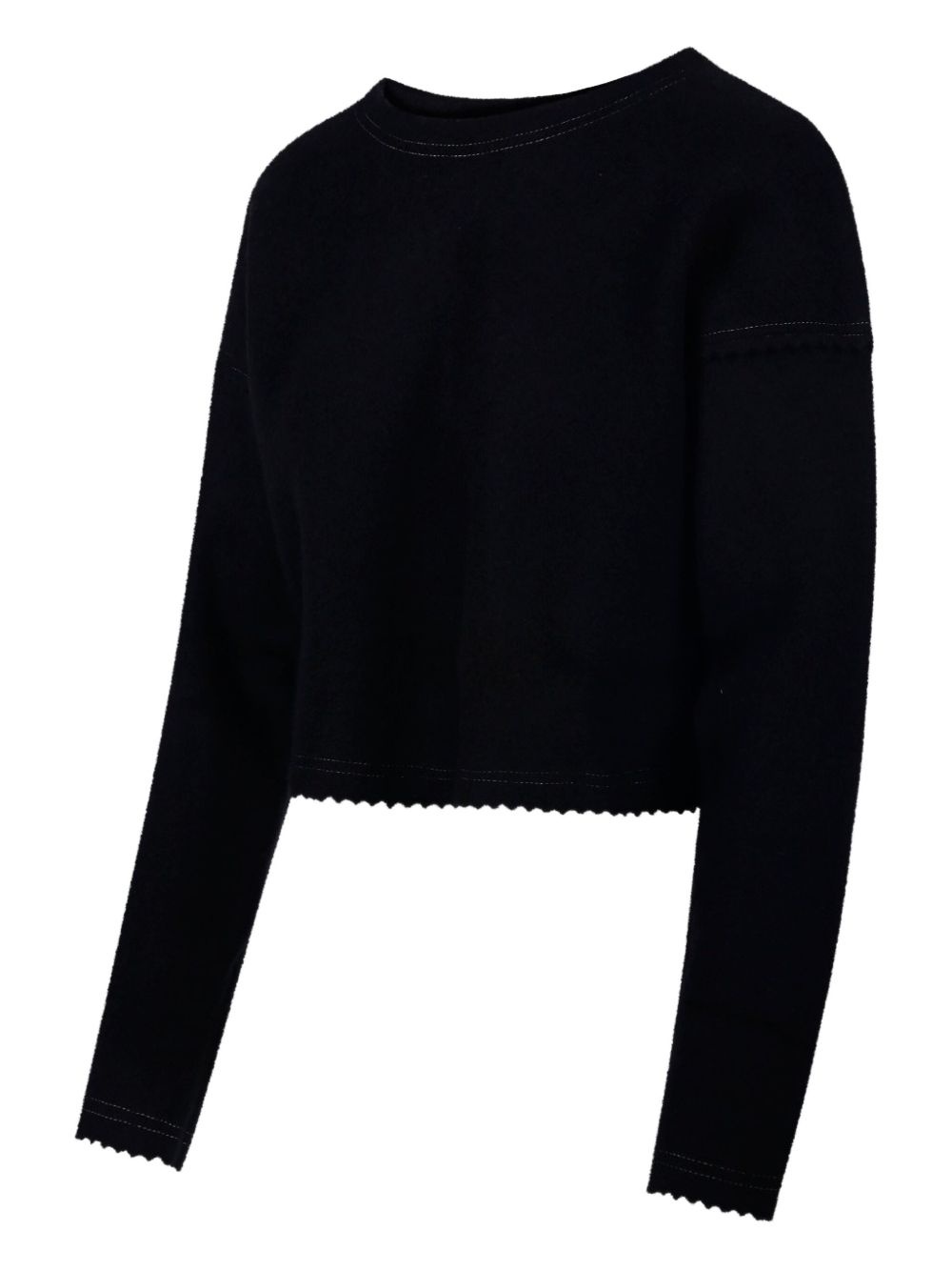 scalloped-edge crop top - 3