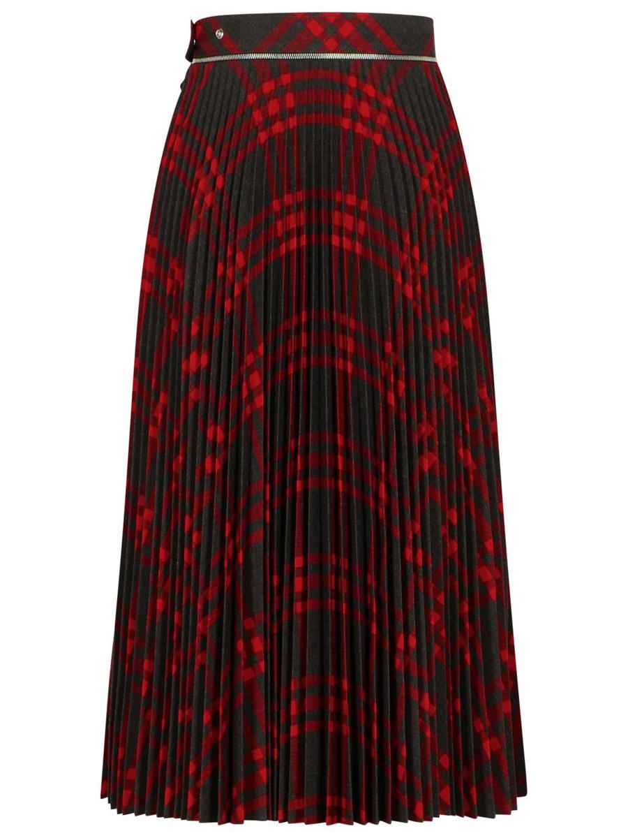 Burberry 'Check' Long Wool Blend Skirt - 3