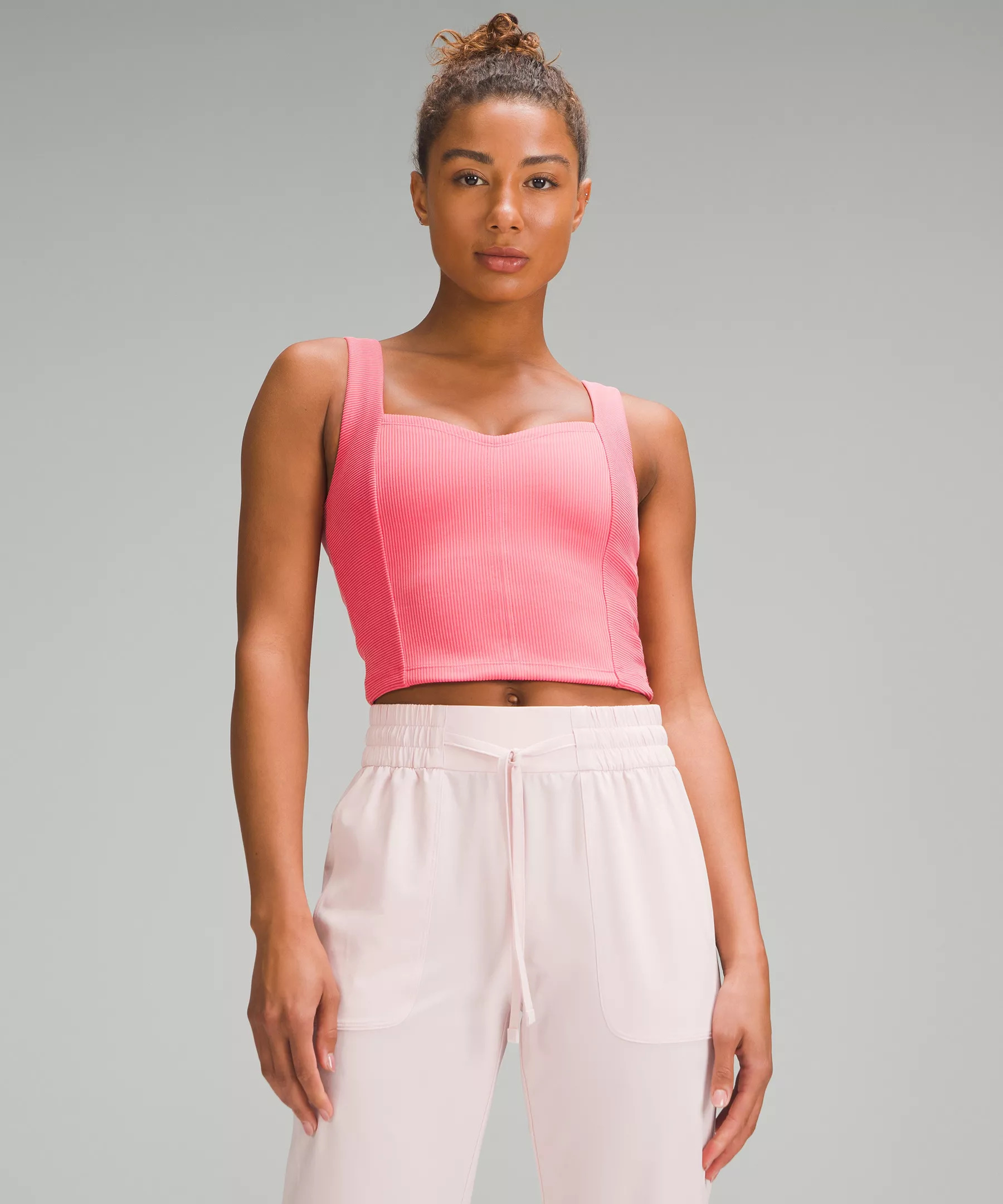 Ribbed Softstreme Sweetheart Tank Top - 1