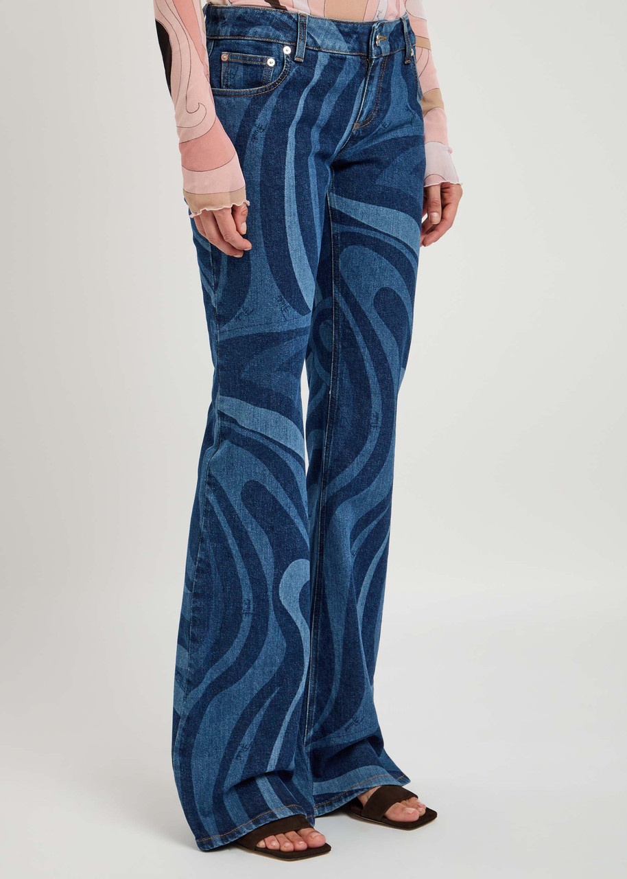 Pucci Wave-printed Flared-leg Jeans - 2