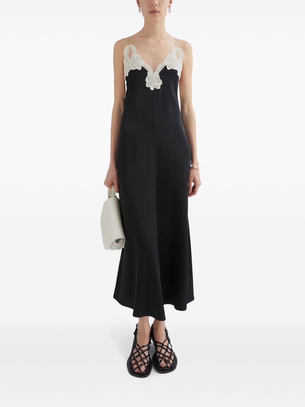 embroidered midi dress - 2