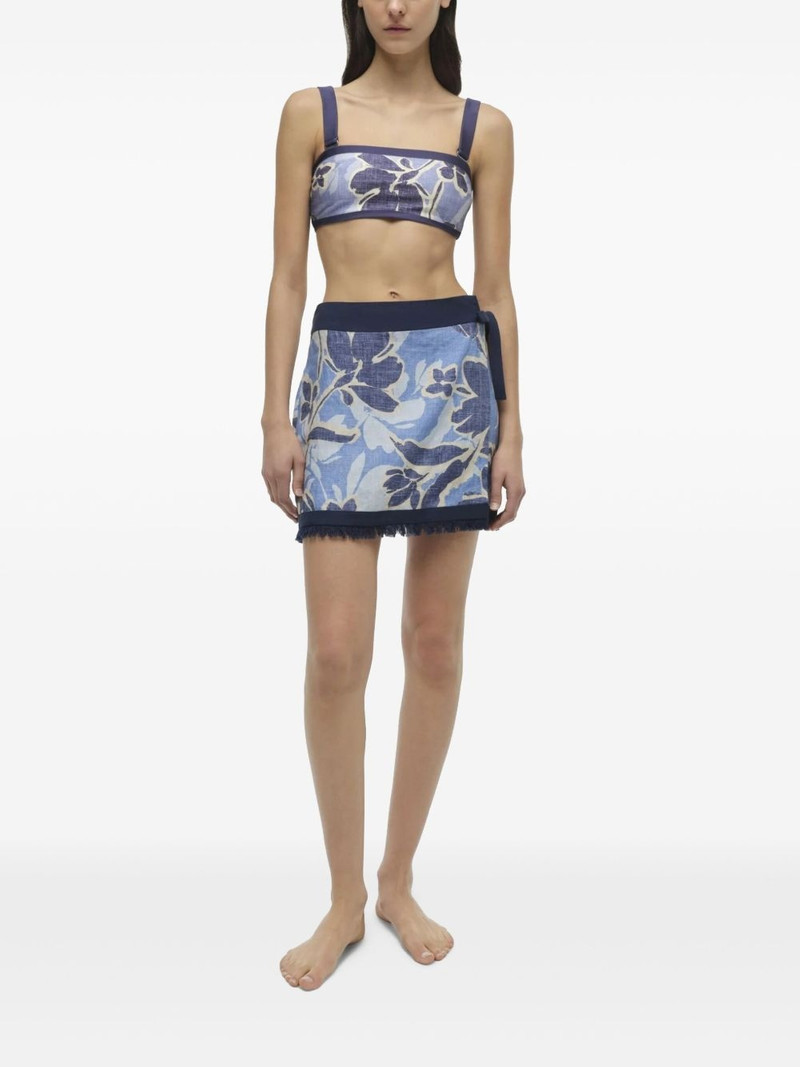SIMKHAI Bethany mini wrap skirt outlook