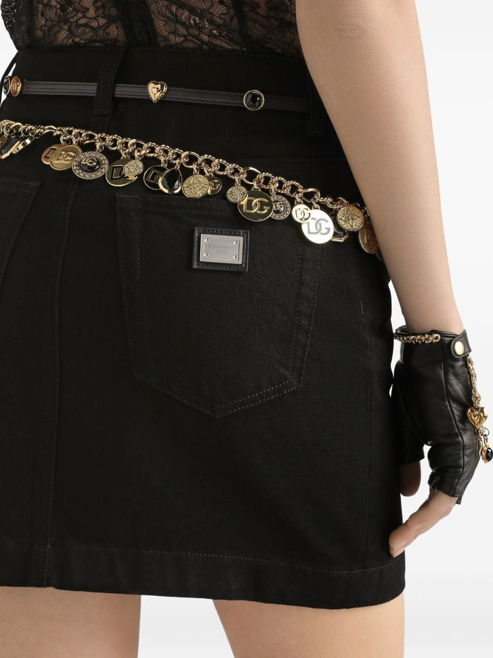 denim mini skirt - 5