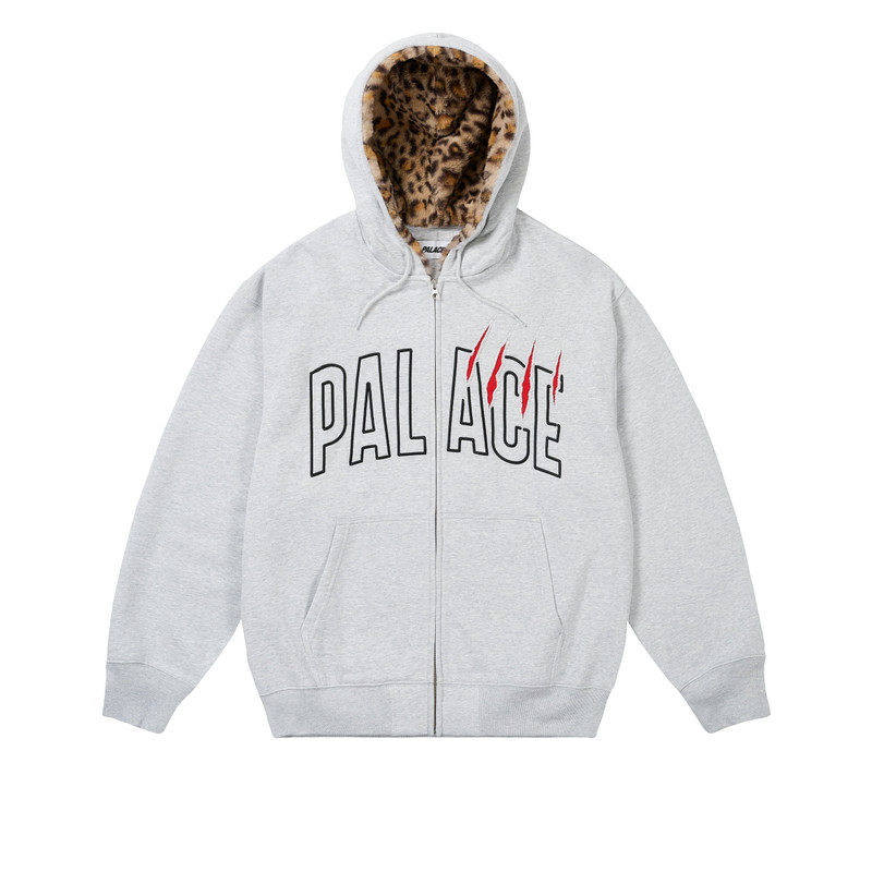 CLAW ZIP HOOD GREY MARL 1
