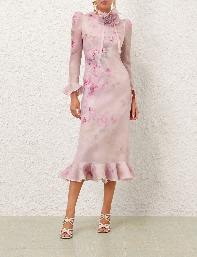 Zimmermann CRUSH FLOWER MIDI DRESS outlook