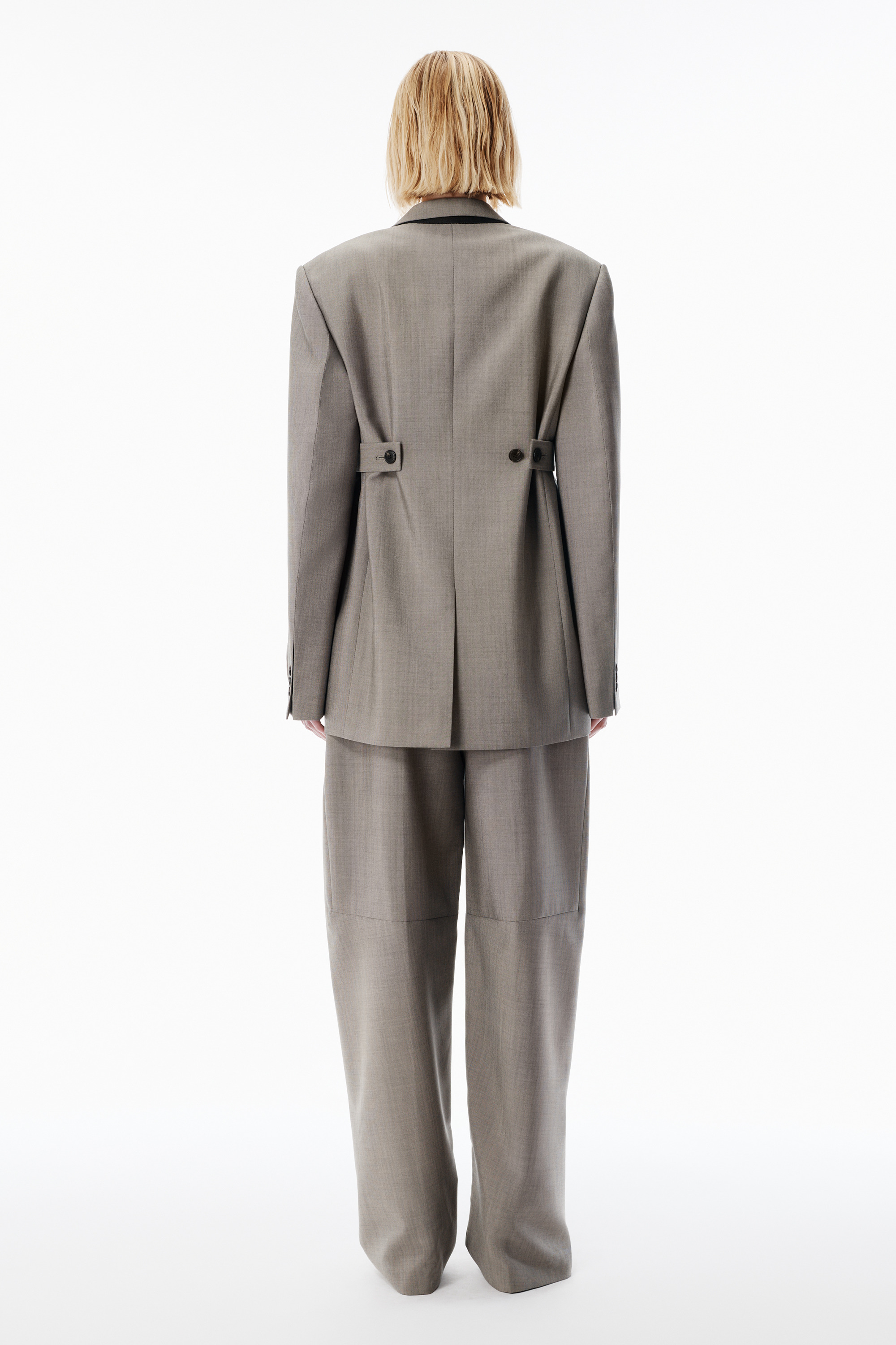 Grey Wool Mohair Blazer - 4
