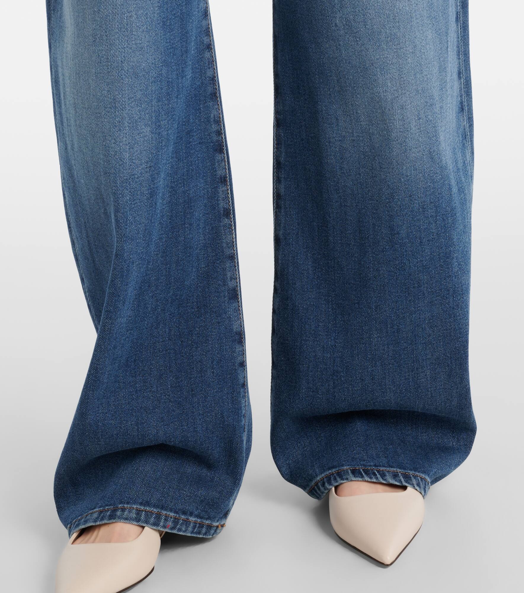 Mid-rise wide-leg jeans - 5