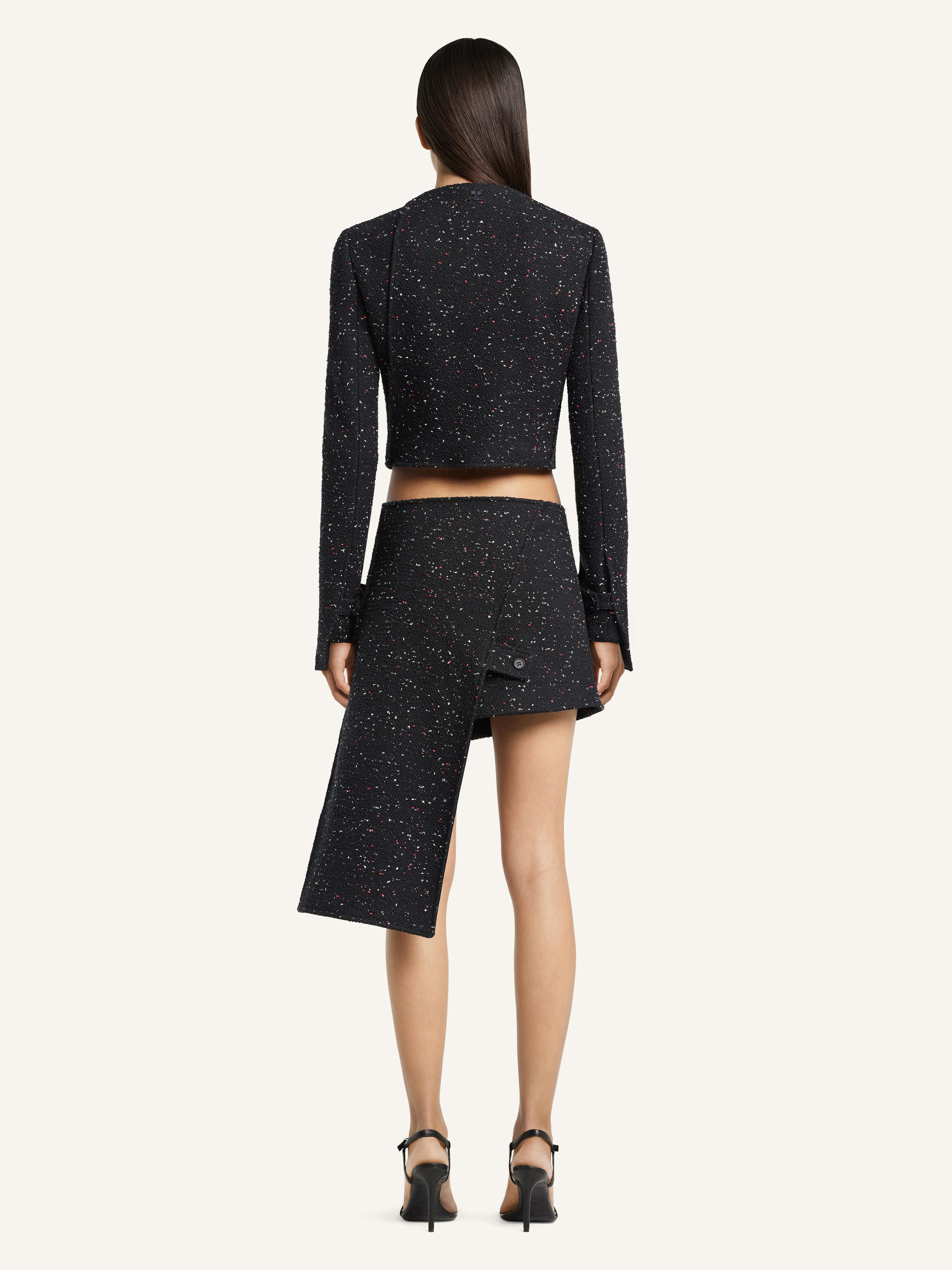 OBLIQUE TWEED MINI-SKIRT - 3