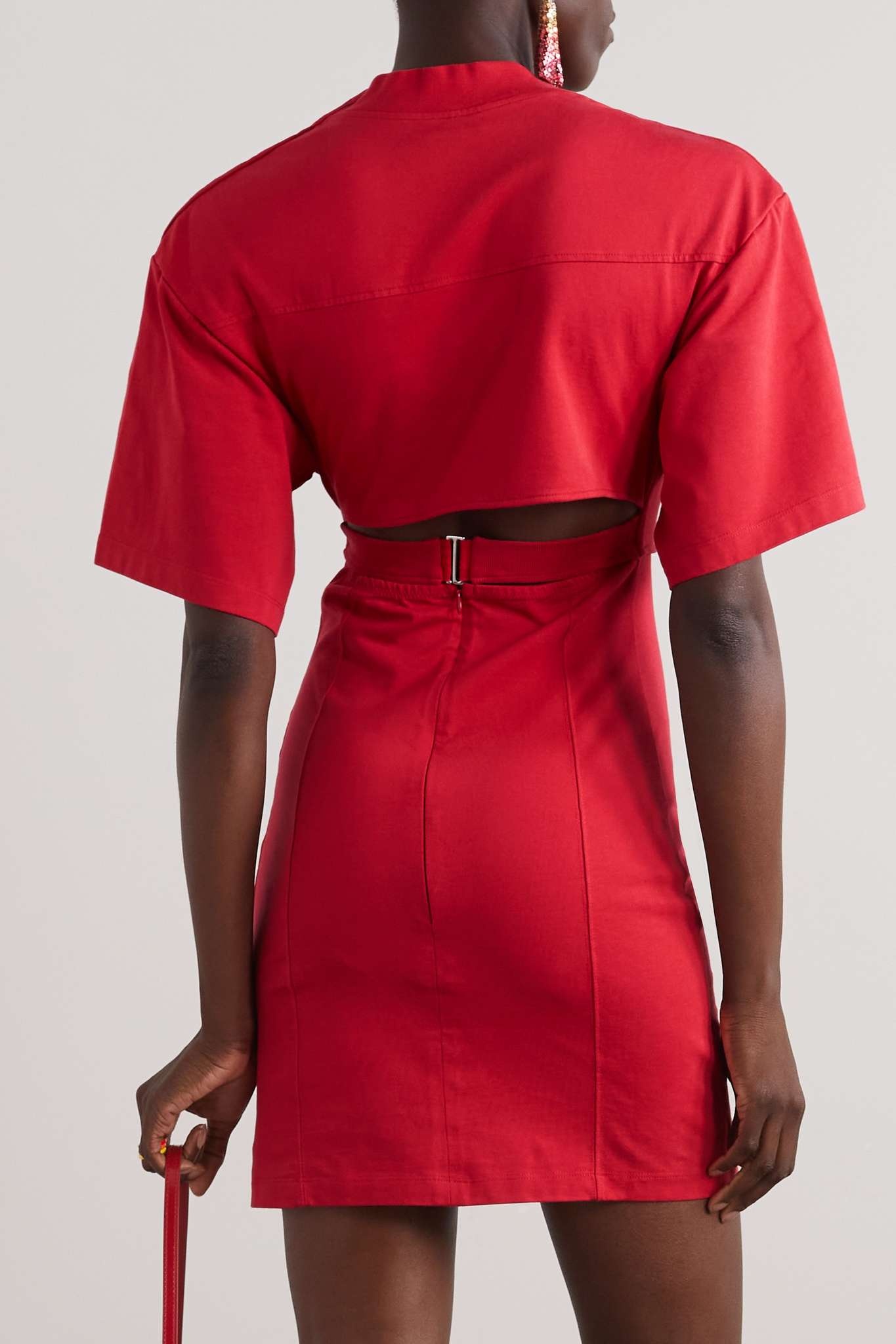 Bahia twist-front cutout cotton mini dress - 3