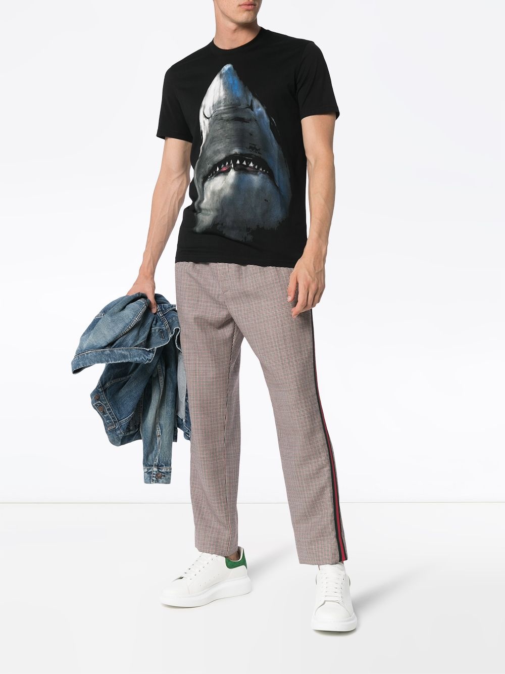 shark print cotton short sleeve t shirt - 2