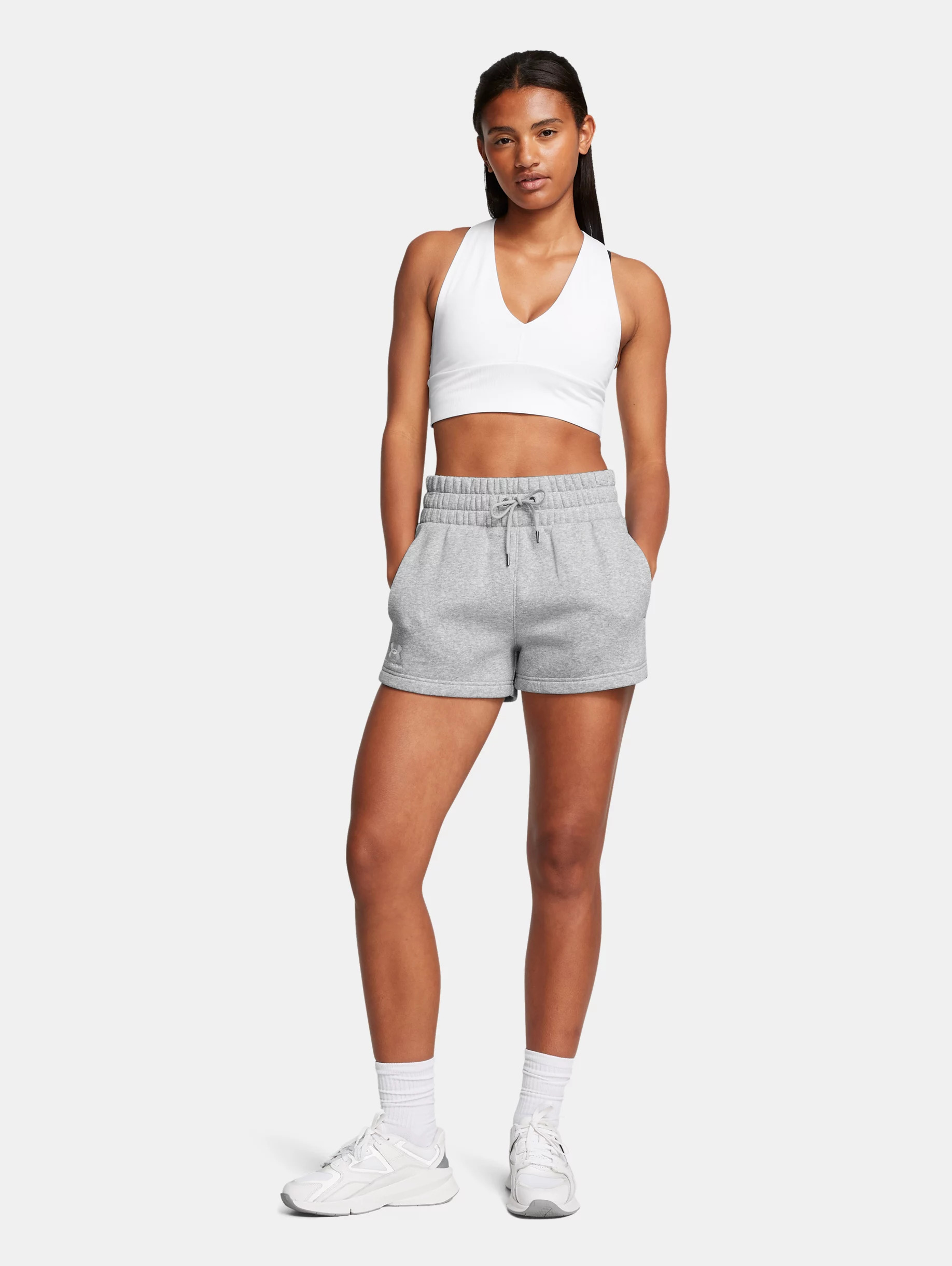 Women's UA Icon Fleece Boxer Shorts - 5