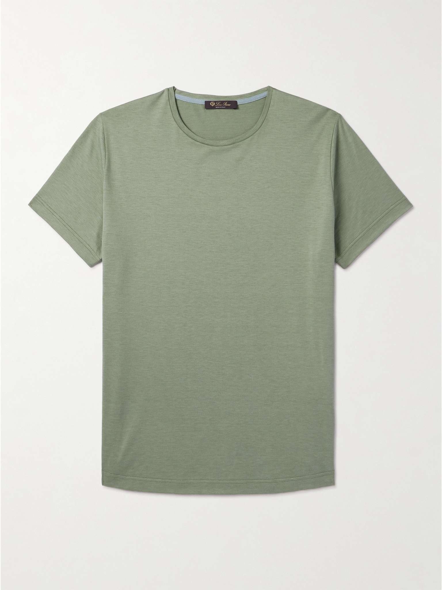 Slim-Fit Silk and Cotton-Blend Jersey T-Shirt - 1