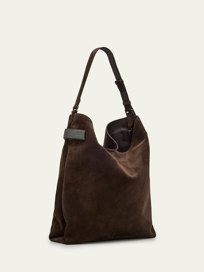 Essence Large Suede Hobo Bag 3