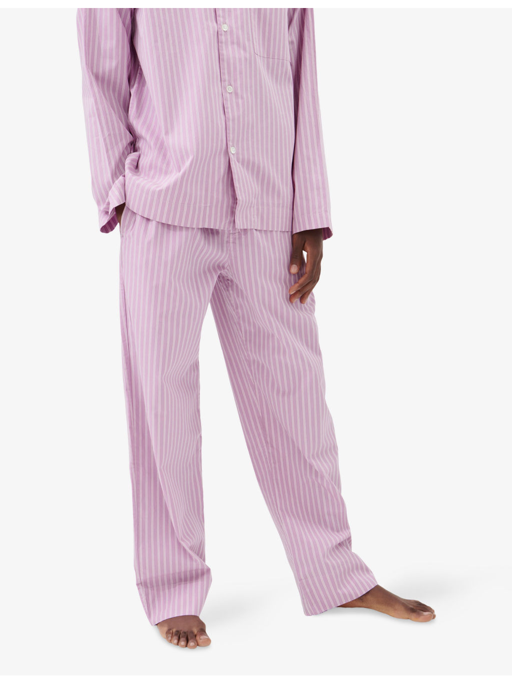 Striped Cotton-Poplin Pyjama Bottoms Size L - 2