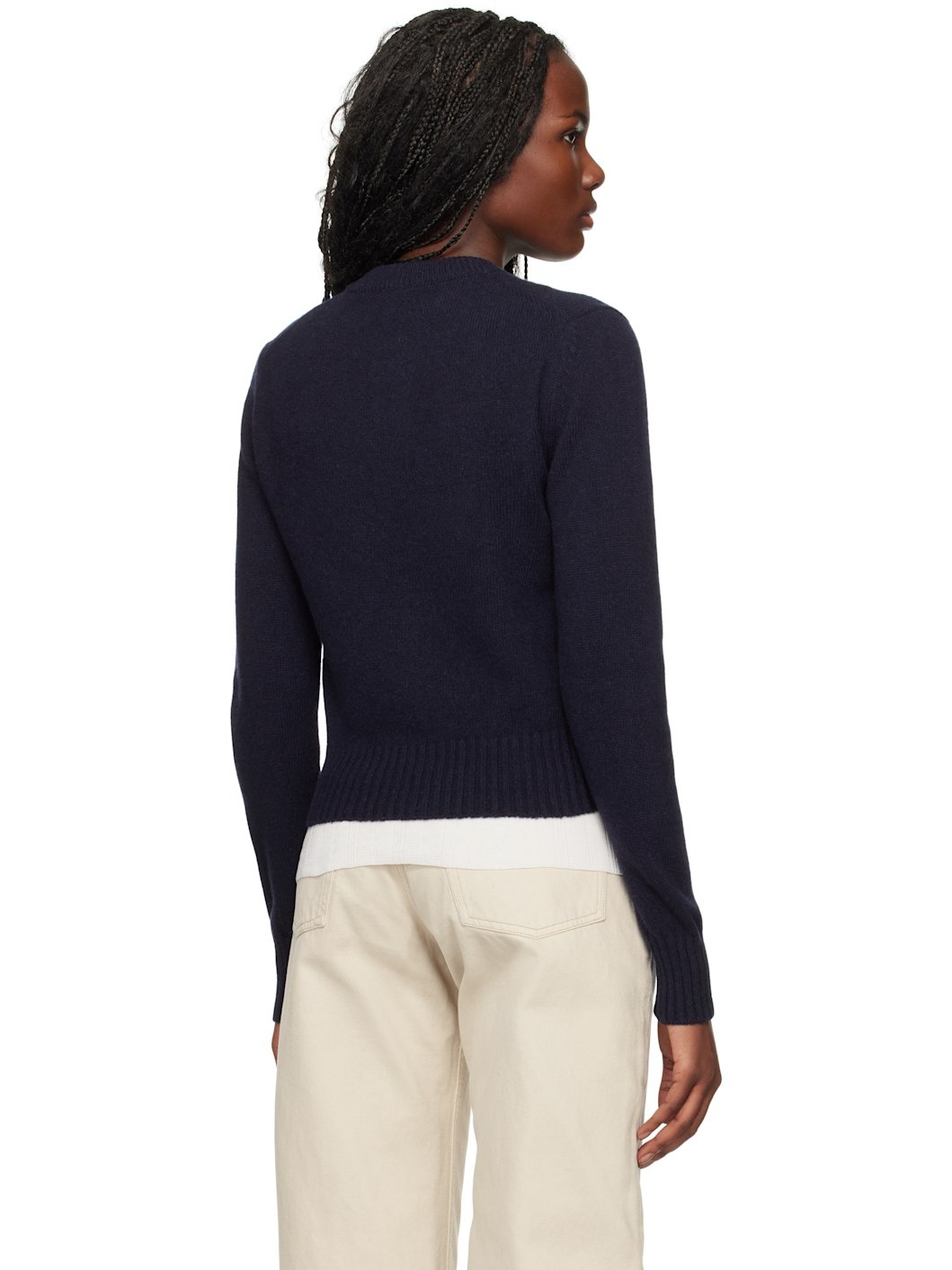 Navy Cashmere Ami de Coeur Cardigan - 3